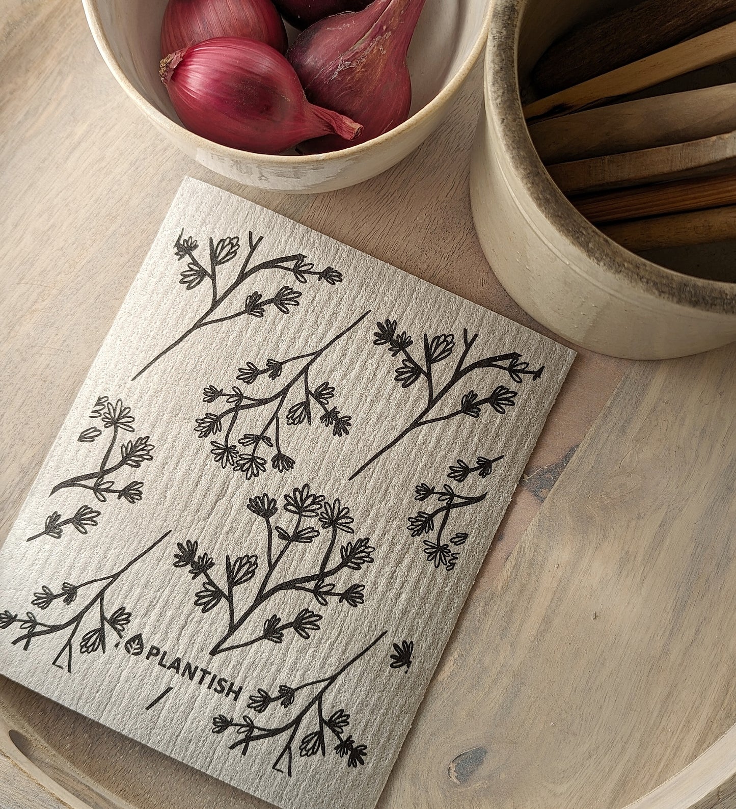 Flowers & Herbs Swedish Dish Cloths