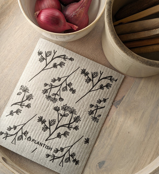 Flowers & Herbs Swedish Dish Cloths