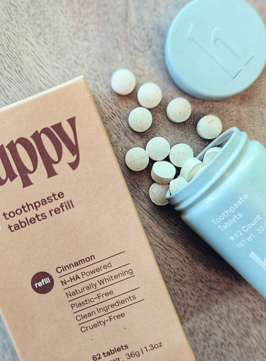 Huppy Toothpaste Tablets in Cinnamon