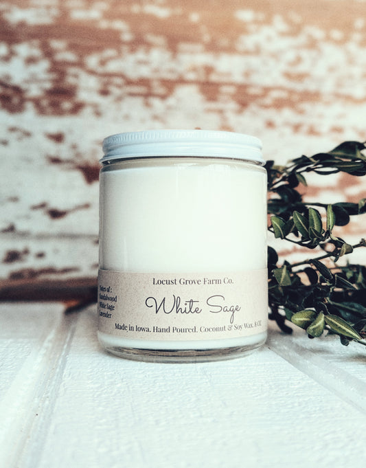 White Sage Coconut & Soy Wax Candle