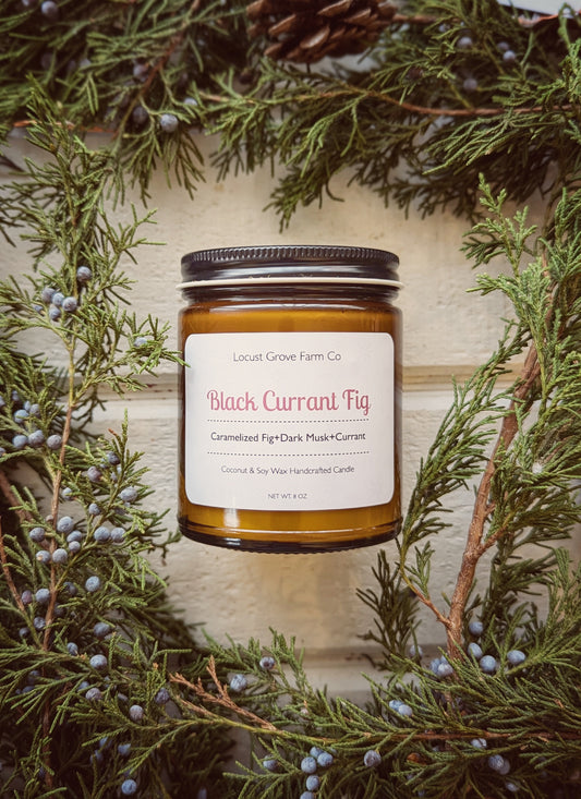 Black Currant Fig Wooden Wick Candle