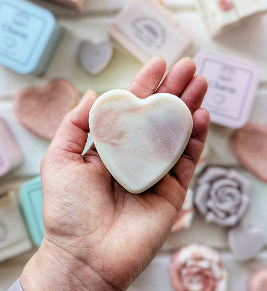 Lemon Lavender Heart Soaps