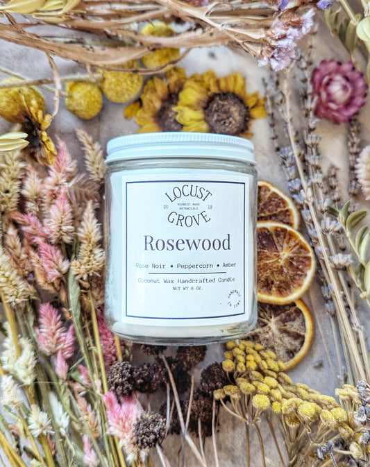 Rosewood Coconut Wax Candle