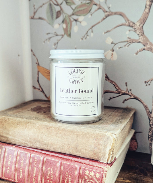 Leather Bound Coconut Wax Candle