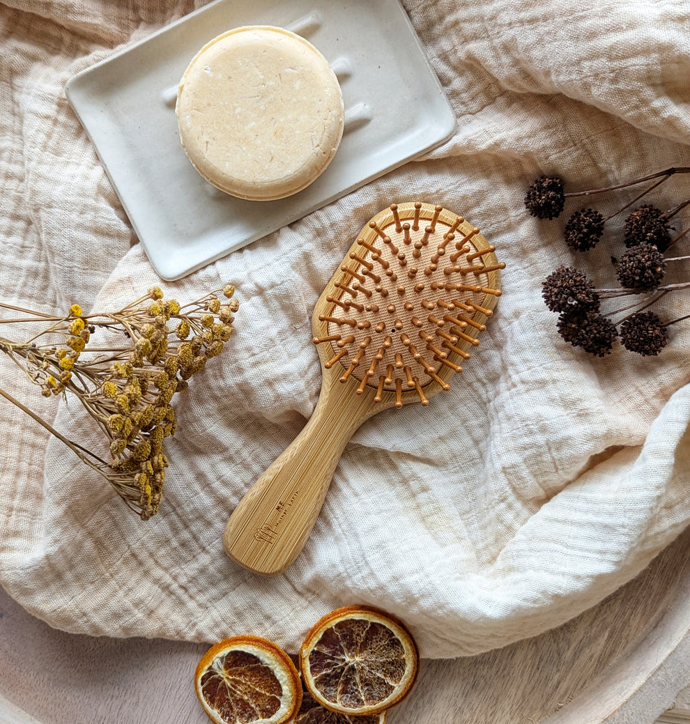 Mini Bamboo Travel Hairbrush – Locust Grove Farm Co