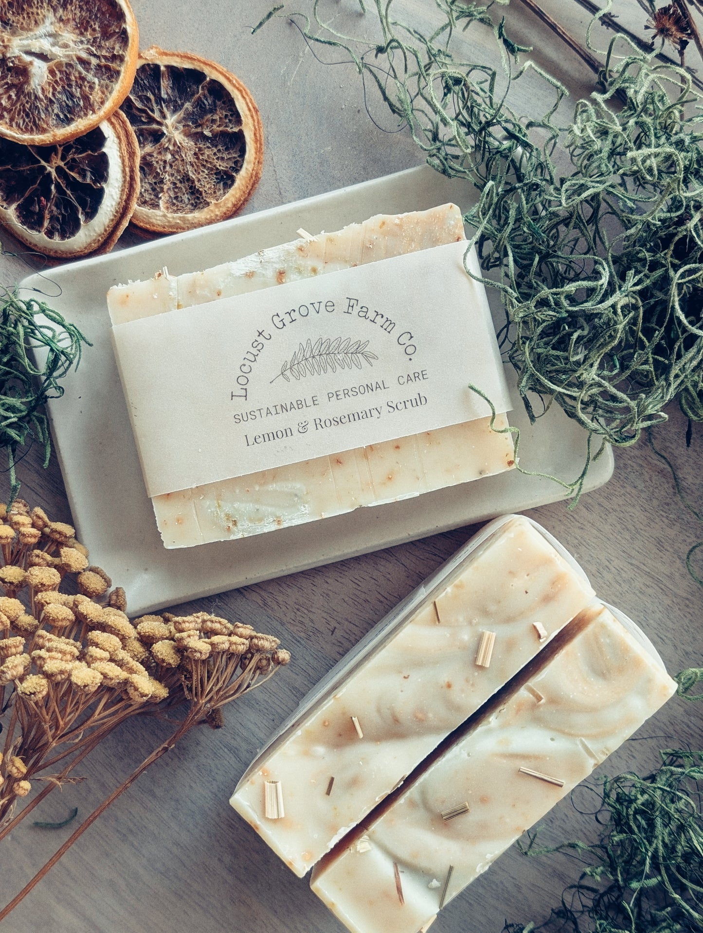 Lemon & Rosemary Scrub Bar Soap