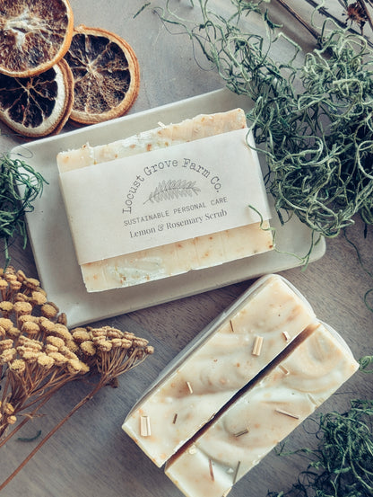 Lemon & Rosemary Scrub Bar Soap