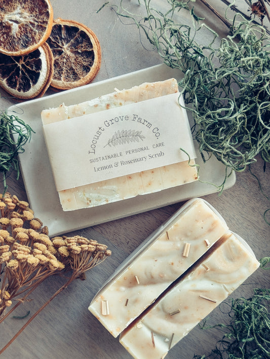 Lemon & Rosemary Scrub Bar Soap