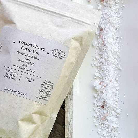 Foaming Bath Soak with Dead Sea Salt and Pure Essential OIl